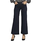 NYDJ Womens Teresa Wide Leg Ankle Fray Hems