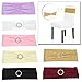 Anself 50PCS Wedding Elastic Spandex Chair Cover Sashes Bows Elastic Chair Bands with Buckle for Party Hotel Event Decorations