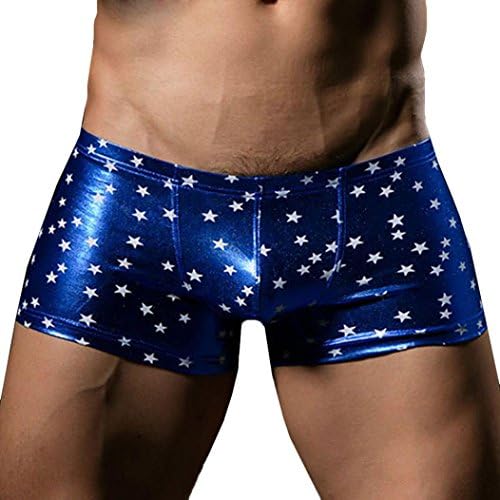 WOCACHI Men Underwear Fashion Mens Boxer Briefs Shorts Soft Bulge Pouch Popular Underpant