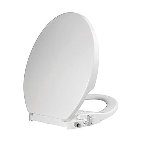 Tcatec Toilettendeckel Klodeckel Klobrille mit Absenkautomatik Bidet Zwei Düsen Softclose - Weiß (O-Form)