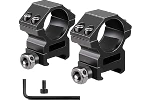 LONSEL 1'' Scope Rings, 2Pcs High Profile or 2Pcs Medium Profile 1 Inch Scope Mount Rings for Picatinny Rail