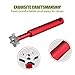Golf Club Groove Sharpener Tool with 6 Cutters, Vancle Golf Club Re-Grooving Cleaning Tool 6-Tip, Golf Accessories (Red)