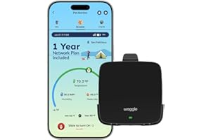Waggle RV Pet Temperature Monitor 4G Cellular with 1-Yr Subscription | Real-Time Alerts for Temperature, Humidity & Power Loss | App-Controlled Dog Safety Device for RV, Car & Home | No Wi-Fi Needed