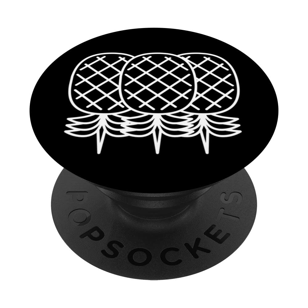 3 Upside Down Pineapples Funny Swingers Men Women Line Art PopSockets Swappable PopGrip