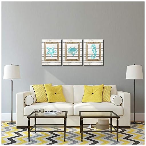 Kreative Arts Coastal Decor Teal Ocean Wall Art for the Laundry Room