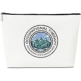 JioJio Chan Occupational Therapy Worker Gift, OT Month Appreciation Makeup Bag, Travel Toiletry Bags, Occupational Therapist Gifts for Women Coworkers Friends, PT PTA OT PU Leather Pouch