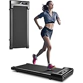 Walking Pad Treadmill for Home - Under Desk Treadmills Portable Mini Compact Walk Pads for Small Spaces Office Indoor Apartment Floor Flat Running Machine with Remote Quiet Lightweight