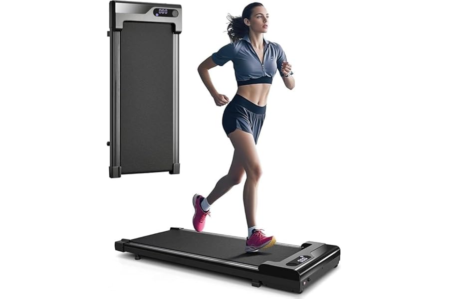 𝐖𝐚𝐥𝐤𝐢𝐧𝐠 𝐏𝐚𝐝 𝐓𝐫𝐞𝐚𝐝𝐦𝐢𝐥𝐥 𝐟𝐨𝐫 𝐇𝐨𝐦𝐞 - Under Desk Treadmills Portable Mini Walking Pads Compact Walk Pad for Small Spaces Office Indoor Apartment Floor Flat Running Machine