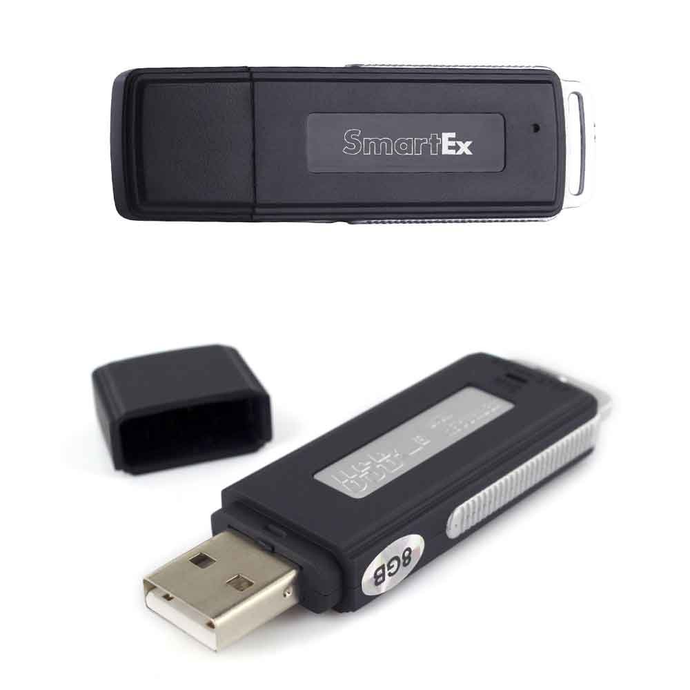SMARTEX | Mini Voice Recorder 8GB / 150 hours USB Audio - Microphone Spy - Bug - Voice Recorder Flash Drive USB 2 in 1