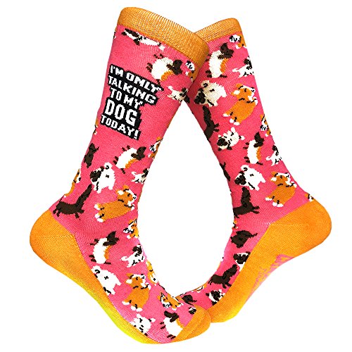 Women's I'm Only Talking To My Dog Today Socks Funny Pet Dog Mom Footwear