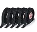 Tesa Black Fuzzy Fleece Interior Wire Loom Harness Tape for VW, Audi, Mercedes, BMW 19 mm X 15 Meters (5 Rolls) primary