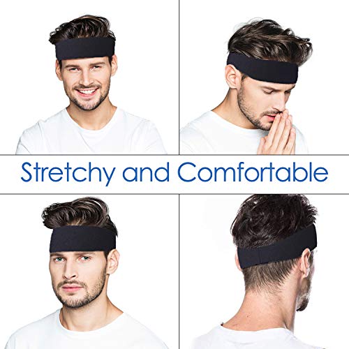 Sport Stirnbänder für Herren und Damen 3 Packs - Schweißband & Sport Stirnband Feuchtigkeitstransport Workout Schweißbänder für Laufen, Cross Training, Yoga und Fahrradhelm