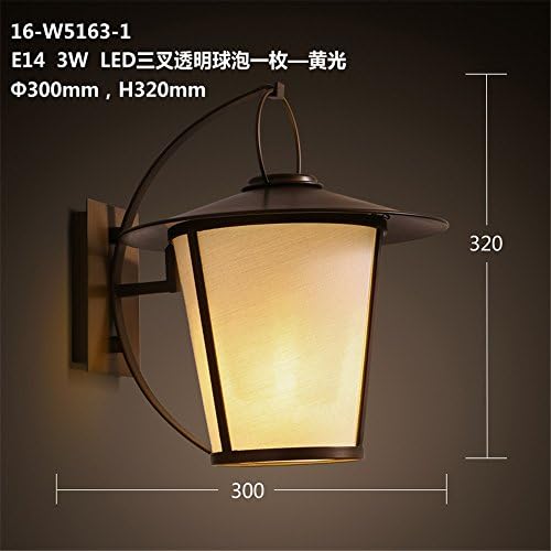 ShengYe Modern Vintage Sconce Wall Light Wall Lamp Pastoral retro decorative lampshade Japanese bedroom room cloth bedside lamp mirror front wall lamp, 300mm * 320mm [Energy Class A+++]