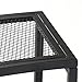 Sunnydaze Black Metal Mesh Patio Side Table - Lightweight and Portable Outdoor Furniture - Heavy Duty Modern Camp Fire or Fire Pit End Table - 23-Inch - 1 Table
