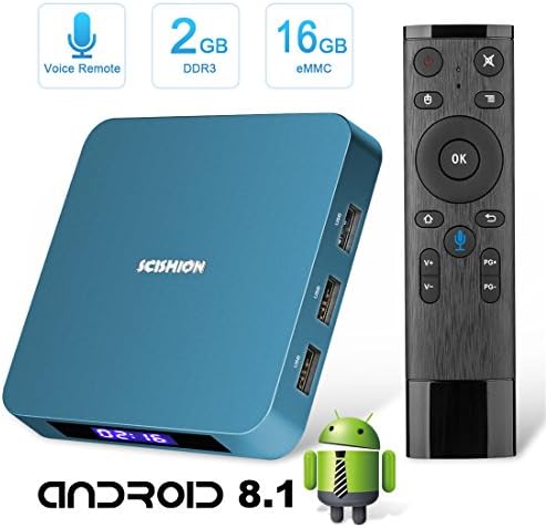 Android TV Box Superpow TV Box Android 8.1 2GB RAM 16GB ROM 2.4G Voice Remote Rockchip 3328 Quad-core Cortex-A53 Up to 1.5GHz WiFi Support 4K Full HD Bluetooth 4.0 Smart Internet TV Box