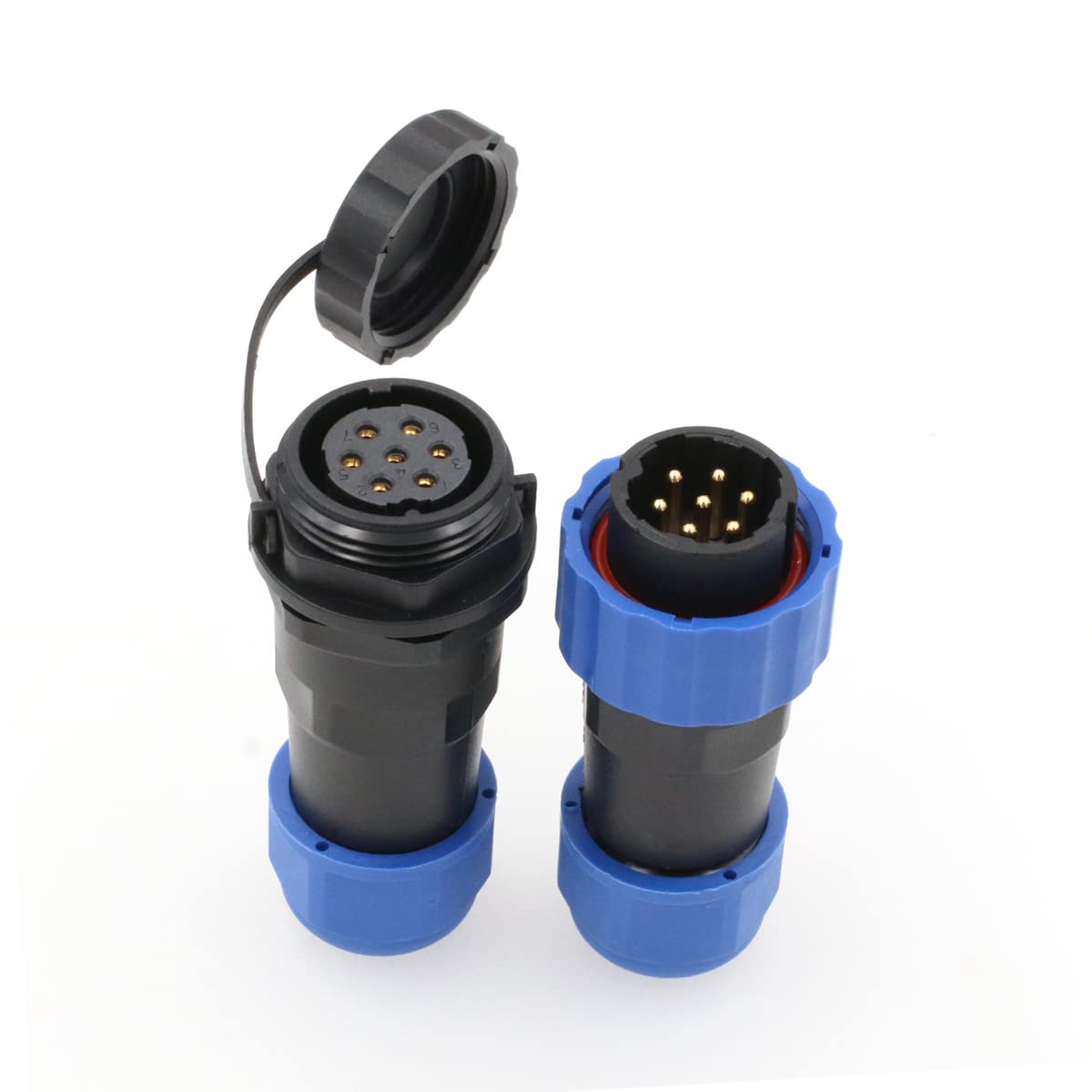 DRR SD20 Waterproof Aviation Connector Pair In-line Plug with Socket 7Pin IP68 for Solar Energy System — image 1