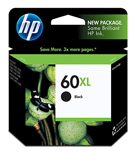 HP 60XL Black Ink Cartridge 2- PACK in Retail Packaging CC641WN#140