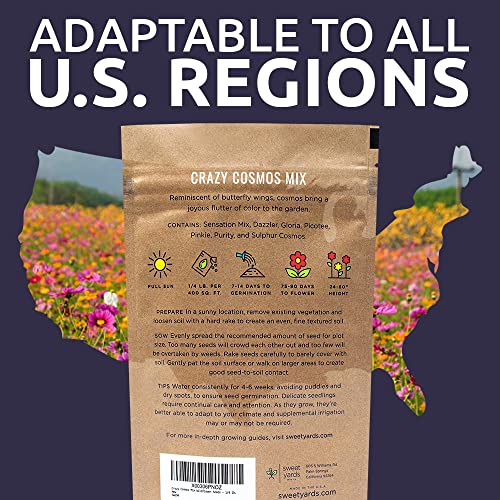 Cosmos Seeds Wildflower Mixture Bulk Quarter Pound Bag Over 20,000