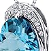 Tilted Heart Shape 4.00 carats Sterling Silver Rhodium Finish London Blue Topaz Pendant