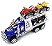 ATV Transporter Trailer Children's Friction Toy Truck Ready to Run w/ 4 Toy ATVs, No Batteries Required (Colors May Vary)