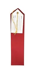 2nd Place (Red) Award Ribbon with Card & String