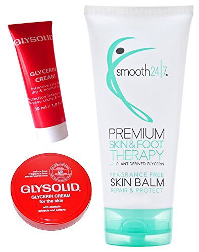 smooth 24/7 Premium Skin & Foot Therapy Balm Plus One Glysolid Jar & One Tube For Dry Skin