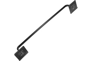HOMSFOU Wall-Mounted Bathroom Towel Rack 45cm Extended Black Towel Bar No-Drill Kitchen Bathroom Organizer