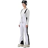 HIGH EXPERIENCE Womens Ski Bib Pants Slim Fit Soft Shell Snow Skinny Fitted Snowboard Insulated Waterproof Windproof Warm