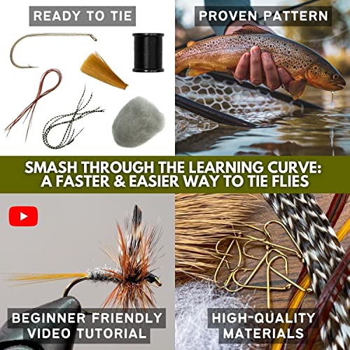 VENTURES FLY 13 Fly Tying Starter Material Kit Fishing Beginner  Trout Flies Accessories Supplies, Fe