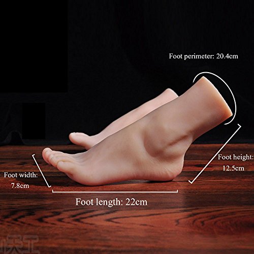 1 Pair Lifesize Silicone Female Mannequin Foot Display Jewerly Sandal Shoe Sock Display Art Sketch