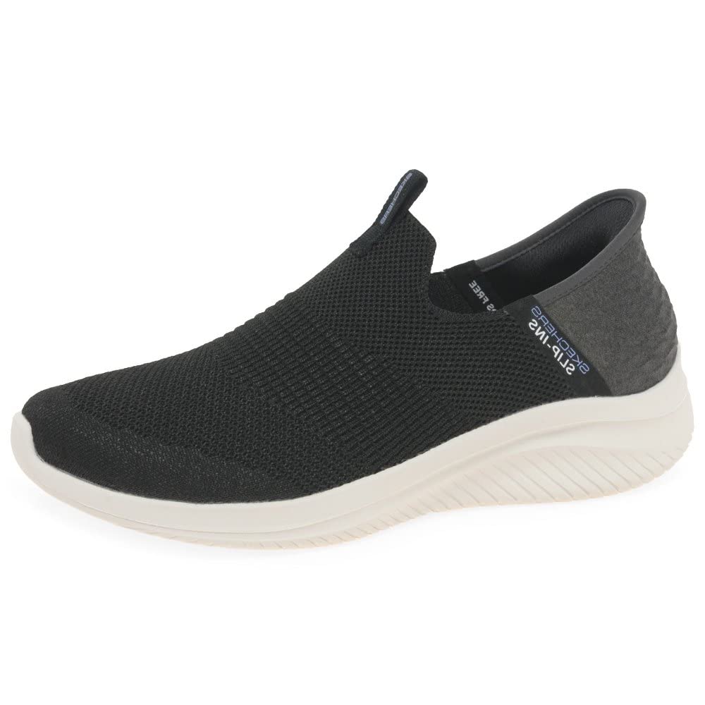 Skechers Women's Hands Free Slip Ins Ultra Flex 3.0 Smooth Step Sneaker, Black, 8.5, 149709 Image