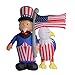 6 Ft Independence Day/Flag Day Patriotic Inflatable Uncle Sam with Eagle & American Flag Decorations Home Yard Outdoor Indoor 4th of July Decoration