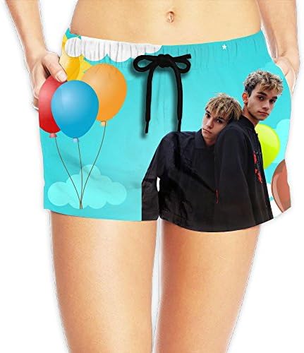 Jin Ahakk Lucas and Marcus Dobre Womens Shorts Summer Quick Dry Drawstring Elastic Waist Casual Comfy Board Shorts