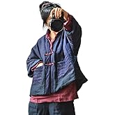 MOYUYUNJIAN Women's Cropped Puffer Jacket Lightweight Open Front Quilted Coat, Boho Vintage Padded Outerwear for Fall Winter