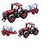 Bubble Blowing Bump N Go Farm Tractor Train Set Lights & Sounds Bubble Toy for Kids