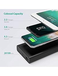 Cargador USB C portátil RAVPower Power Bank 20100mAh PD 3.0 45W entrega de energía (USB-C Entrada, 45W Tipo C Salida) batería externa Pack para MacBook, Nintendo Switch, Galaxy S9 y más, negro