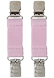 Elastic Glove and Mitten Clips for Kids and Baby EXTRA STURDY SUPER TIGHT GRIP with Snowman Design Clip Comfortable and Easy to Use Glove Keeper - Pink