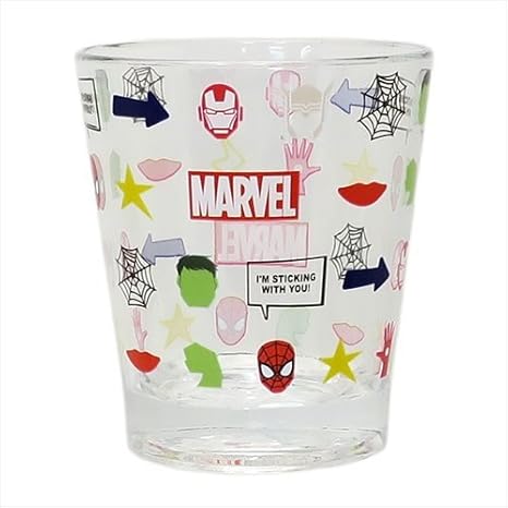 Amazon Co Jp ティーズファクトリー Marvel アイコンチラシ カラークリスタルカップ マーベル アクリルカップ Mv Ic ホーム キッチン