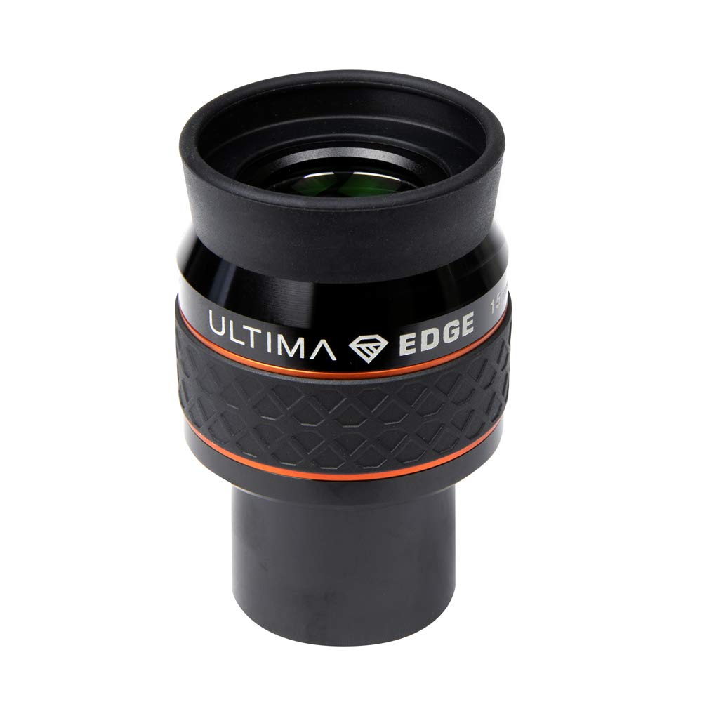 Celestron 93451 Ultima Edge 15mm Parfocal Ultra Flat Field Eyepiece Designed for 1.25" Focusers - Incredibly Crisp Views, Fully Multi-Coated Lens, Moulded Rubber Grip, Black