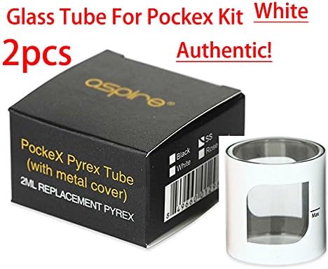 Authentic (2pcs) Gläss Tube For äspire COIĹs PõckeẊ äio SŢärter Kït White
