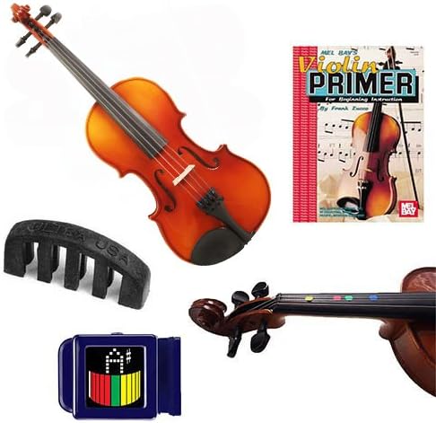 Knilling Europa 1/2 Size Violin Outfit (3K)-with Finger Markers, Violin Primer Book, Tuner & Mute
