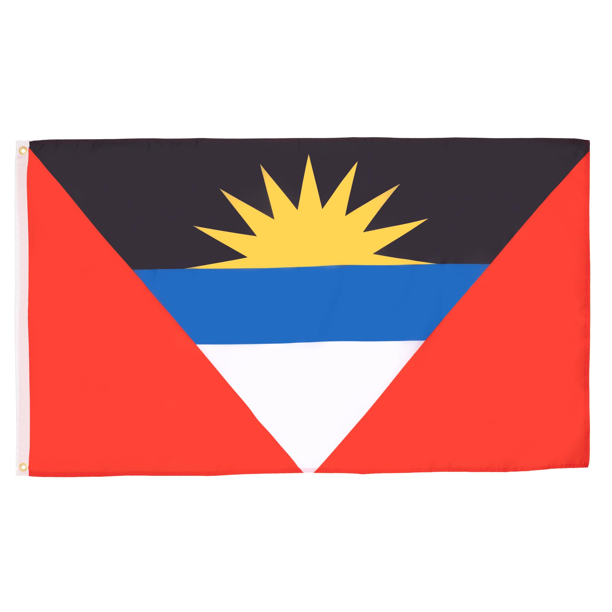 AZ FLAG - Antigua And Barbuda Flag - 3x5 Ft - 100D Polyester Antiguan Barbudan Banner with Two Metal Grommets - Fade Resistant - Vivid Colors - 3' x 5' Feet - 150x90 Cm — image 1
