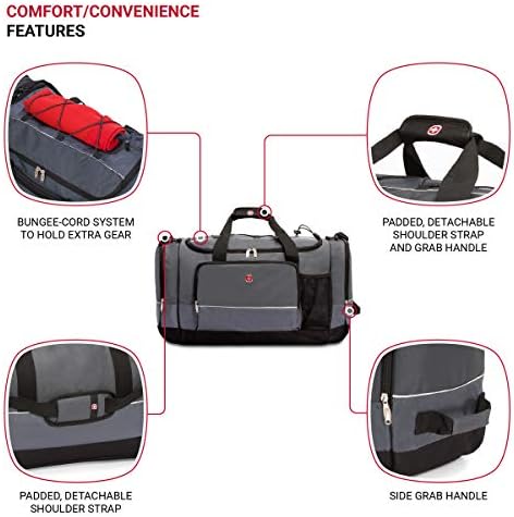 SWISSGEAR 28" Duffel Bag | Gym Bag | Travel Duffle Bags | Men's and Women's - Charcoal 2 SWISSGEAR 28" Duffel Bag | Gym Bag | Travel Duffle Bags | Men's and Women's - Charcoal
