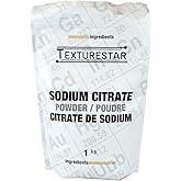 100% Pure Sodium Citrate Powder - 1 Kg (2.2 lb) | Molecular Gastronomy Cooking & Recipes, Seasoning, Sour & Salty Flavoring, 
