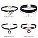 Sunflower Choker Necklaces Black Velvet Lace Adjustable Tattoo for Women Girls Teens(8 pieces)