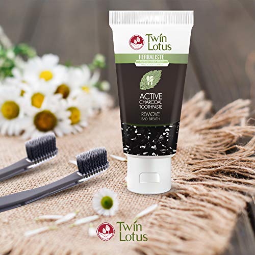 Activated Charcoal Teeth Whitening, Black Toothpaste, Flouride Free Toothpaste, Non SLS Activated Coconut Charcoal Teeth Whitening& Eliminate Bad Breath| Travel Size Tooth Paste 50g - Thumbnail 2