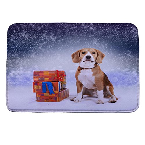 Ikevan Hot Selling Merry Christmas and Happy New Year Home Decor HD Printed Non-Slip Doormat Indoor 12" x 18", Christmas Mats Indoor Floor Mats (14)