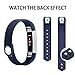 iGK Replacement Bands Compatible for Fitbit Alta and Fitbit Alta HR, Newest Adjustable Sport Strap Smartwatch Fitness Wristbands with Metal Clasp Navy Small