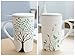 TEANAGOO M58-3 Ceramic Tea-Mug with Infuser and Lid, 18 OZ, Green Tree, Dad Mom Women Teaware with Filter Tea Cup Steeper Maker, Brewing Strainer for Loose Leaf, Diffuser Mug Set for Tea Lover Gift…