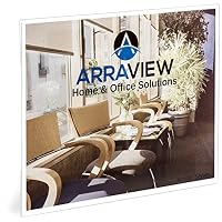 8.5 x 11 Acrylic Sign Holder Landscape Clear Wall Mount Adhesive, No Drilling, Arraview 6-pack
